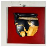 GREEK POTTERY PLAQUE | Pottery fragment mounted to a red plaque, inscribed on verso "Rhodes 2004" - 