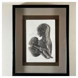 JACK EISNER (1925-2003) | Mother and child intaglio, incised signature lower left, float mounted in 