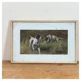 G. MUSS ARNOLT PRINT  | Vintage reproduction print of a painting of two dogs by G. Muss Arnolt; sigh
