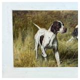 G. MUSS ARNOLT PRINT  | Vintage reproduction print of a painting of two dogs by G. Muss Arnolt; sigh