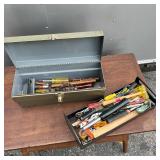 TOOL BOX  | Filled with small tools including screwdrivers, hammers, etc. - 8 x 19 x 8 in.
