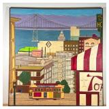 MID-CENTURY SAN FRANCISCO PAINTING | Colorful and monumentally sized contemporary / modernist San Fr