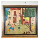 V. FULGENZI MODERNIST PAINTING |  Mid-century painting, oil or acrylic on canvas, signed lower right