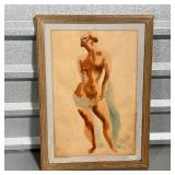 CHAIM GROSS MIXED MEDIA  | Chaim Gross (American, 1904-1991) Graphite and watercolor on paper, showi