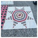 (3pc) AMERICAN QUILTS  | Including one with the pink ground and navy stars; one with the white groun