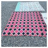 (3pc) AMERICAN QUILTS  | Including one with the pink ground and navy stars; one with the white groun