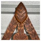 FOLK ART WALL SHELF  | Single wall shelf on a carved openwork diamond-form frame, American, late 19t