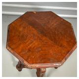 OCTAGONAL SIDE TABLE  | With sculpted apron over carved ram