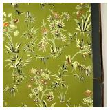 1920s, original wallpaper pattern painting with floral sprays on a green ground, signed on verso; su