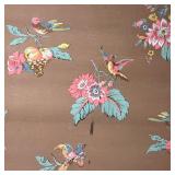1920s, original wallpaper pattern painting, showing birds of paradise among blossoming flowers and f