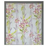 GOUACHE ORIGINAL WALLPAPER DESIGN  | Pattern with Lilies Gouache on paper Circa 1920s, lilies on a p
