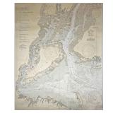 MAP of NEW YORK HARBOR  | Large format, no. 369, published Washington, D.C. July 1937 by the U.S. Co