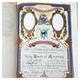 William T. Amies, 1880, large format, leather bound with gilt tooling - 13 x 11 in.