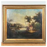 RICHARD HILDER (British, 1813-1852)  | Signed lower center and with title on the frame, "A Welsh Lan