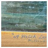 R Hilder," showing a cottage before a riverside landscape  - 23 x 28-1/2 in. (frame)