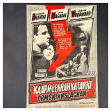 MARLON BRANDO FINNISH MOVIE POSTER  | "The Fugitive Kind" - apparently translates to "Snakeskin Leat