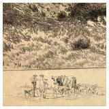 P. MORAN SHEPHERD ENGRAVING | Peter Moran, pencil signed lower right and signed in the plate - w. 23