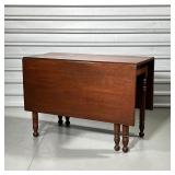 DROP LEAF TABLE  | With two drop sides and turned legs - 30 x 42 x 21 in.