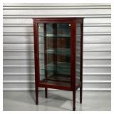 GLASS DISPLAY CABINET  | Single glazed front door glazed sides in an interior with for mirrored pane