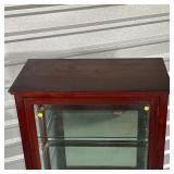 GLASS DISPLAY CABINET  | Single glazed front door glazed sides in an interior with for mirrored pane