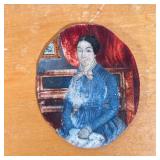 J Lindberg; and a portrait miniature [with losses]; all unframed - 14 x 9-3/4 in. (largest).