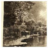 ARTHUR PASTON ENGRAVING  | Pencil signed lower right and with illustration of a thistle - w. 15 x h.