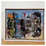 RENA DIANA (20TH CENTURY)  |  Collage with paint on canvas Signed and dated 2016 lower right w. 10-3