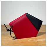HESTER VAN EEGHEN  |  Contemporary red and black leather purse of unusual abstract design by Hester 
