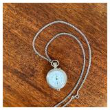 ANTIQUE STERLING POCKET WATCH  | White face with black enamel Arabic numerals, sub seconds dial, sus