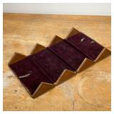 unusual four-part box that rolls to open fully flat (patented 1889), plus a miniature tool box with 