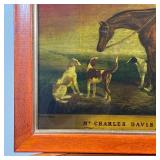 equestrian engraving, showing M. Charles Davis on "The Traverser" - w. 20.75 x h. 16.5 in.