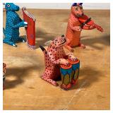 instruments, including a pair of drums inscribed on the bottom, "ECHO EN LA UNION TEJALA PAM" - h. 5