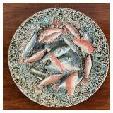 DECORATIVE FISH PLATE  | With painted fish in high relief - dia. 11.5 in.