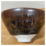 SMALL FLAMBE BOWL  | Small bowl or tea cup with flambe glaze with iridescence, no apparent marking o