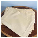 (22pc) TAUPE LINEN PLACEMATS  | A set of orange-taupe colored placemats - w. 18 x h. 13 in.