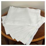 (20pc) LOT WHITE LINEN PLACEMATS  | White linen place mats - w. 18 x h. 13 in.