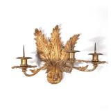 (2pc) INCREDIBLE SCONCES  | Incredible antique gilt bronze sconces with acanthus leaves, each having
