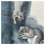 RAY HARM LITHOGRAPH  | "Gray Squirrel" pencil signed and ed. 1488/1500 lower margin - w. 34 x h. 38 