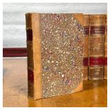 William Makepeace Thackeray, pub. Belford, Clarke & Co., bound in 3/4 leather - w. 5 x h. 7.5 in.