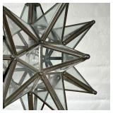 STAR FORM HANGING LIGHT FIXTURE  | Drop total 29 in - w. 14 x dia. 14 in.