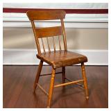 COUNTRY SIDE CHAIR  | Country style wooden side / accent chair; l. 18 x w. 14.5. x h. 31 in.