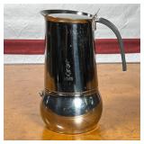 BIALETTI ESPRESSSO MAKER  | Stainless steel induction espresso pot with a black handle - h. 9 in.