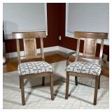 side chairs all with matching patterned upholstered seats - l. 24 x w. 24 x h. 36.5 in. (armchair) P