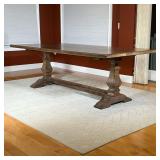 BASSETT DINING TABLE  | Solid wood "Harvest" BenchMade dining table by Bassett Furniture, heavy! Goo