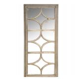 WINDOWPANE DECORATIVE MIRROR  | Mirror under a light-washed decorative "window" frame, can hang vert