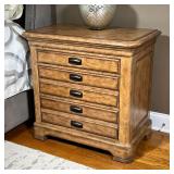 PAIR THOMASVILLE NIGHT STANDS  | From the "Reinventions" bedroom line by Thomasville, rustic / indus