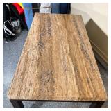 AGATE TOP TABLE  | Unique dining table with a banded agate top on a wood frame, solid and very heavy