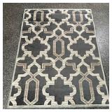 SMALL FRONTGATE RUG  | Small area rug, Josette pattern in "sterling" color (light brown and grey)