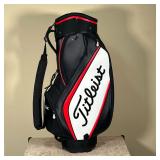 TITLEIST GOLF BAG  | Black with white and red and black lettering - l. 35 in.