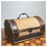 WHAT NOT BOX  |  What not box with scale design - l. 12.75 x w. 10 x h. 7 in.